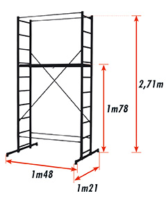 B4echafaudageschemadimensions